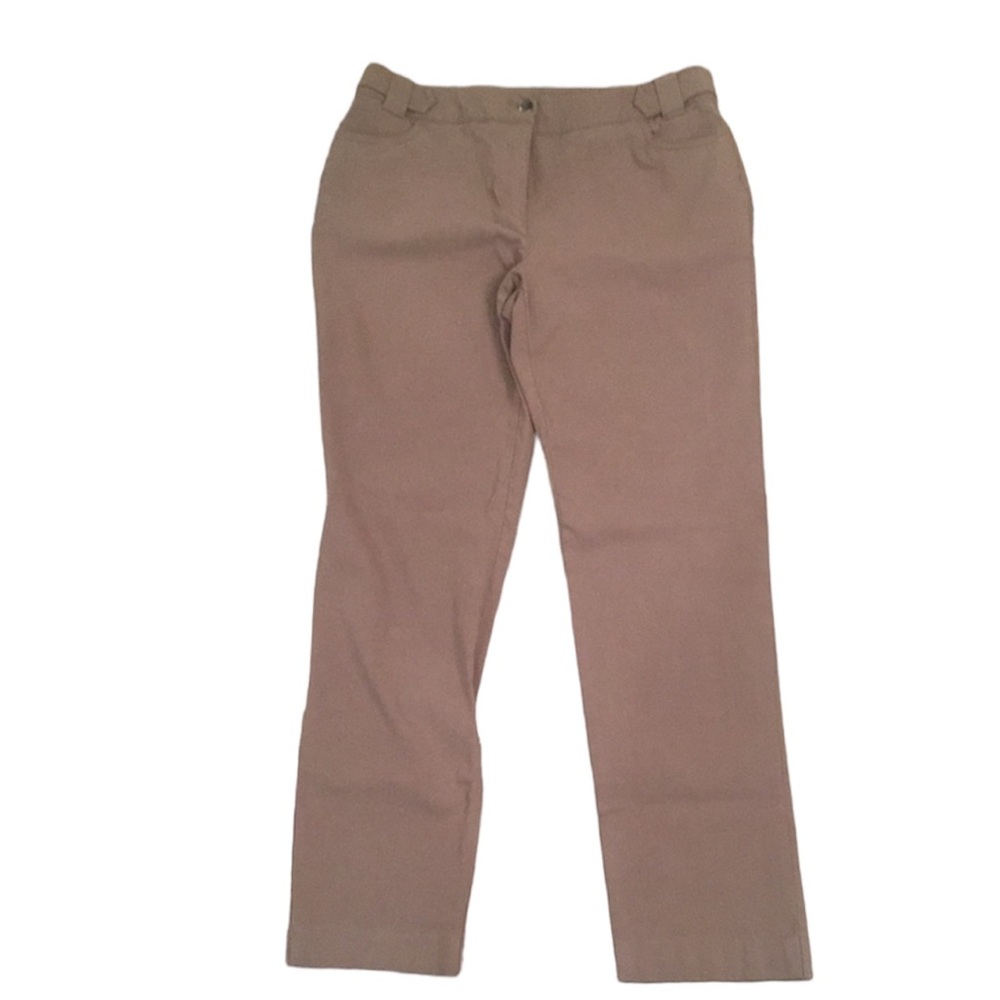 Style & Co Brown straight leg ankle length pants casual size 10